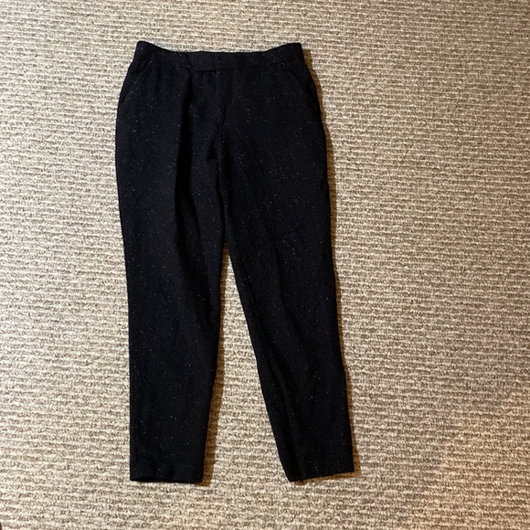 TOPSHOP LIMITED ADDITION navy wool suit pants US6 - Picture 2 of 3